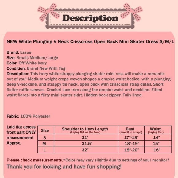 White Plunging V Neck Strappy Skater Mini Dress - Picture 8 of 8